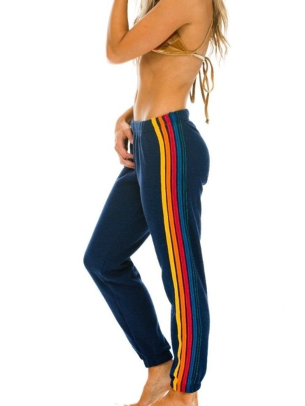 UNWORN. Aviator Nation 5 stripe sweatpants in Navy